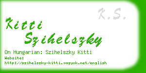 kitti szihelszky business card